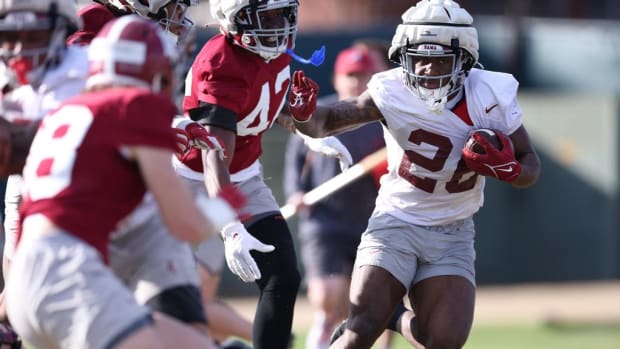 Alabama running back Jam Miller (26) during spring practice.